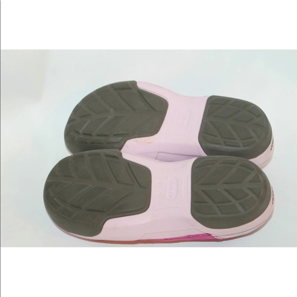 Crocs Kid Girl Winter Shoes Pink Ballet Lined Pink Sz 3 Leather Junior Elastic - Picture 11 of 12